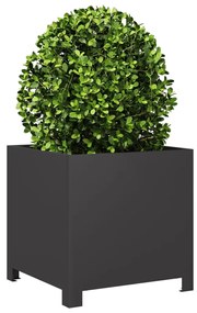 vidaXL 2 db fekete acél kerti növénytartó 40 x 40 x 40 cm