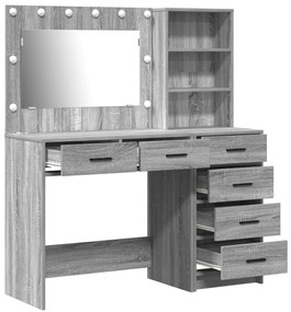 Öltözködőasztal Világosszürke 78.5 x 41 x 135 cm Faanyag