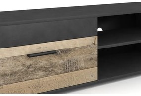 Nappali szekrénysor BRICK barna/fekete