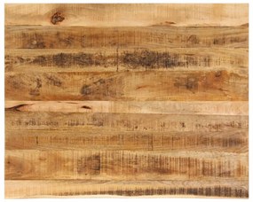 tömör nyers mangófa természetes élű asztallap 90 x 80 x 2,5 cm