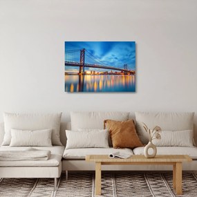 Kép - Benjamin Franklin híd, Philadelphia (üvegen) (70x50 cm)