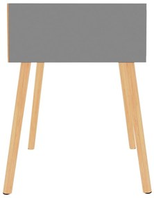 2 db szürke szerelt fa éjjeliszekrény 40 x 40 x 56 cm