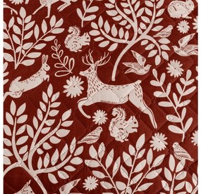 Ágytakaró mintával FOREST ANIMALS, barna Méret: 170 x 210 cm
