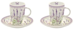 Levendula virágos porcelán eszpresszó csésze 2db-os Levender field