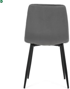 Jídelní židle, šedá, sametová látka, CT-V5081 GREY4