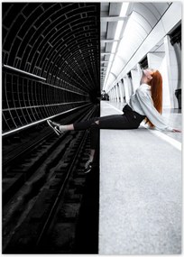 Poszterek 50x70 Black and white red