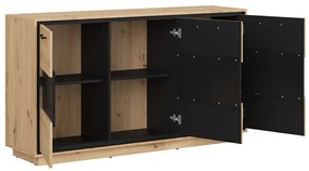 Szekrény Pont KOM3D (artisan tölgy + matt fekete). Akció -18%. 1063041