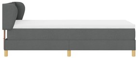 Boxspringágy Matracokkal Sötétszürke 90x200 cm Szövet