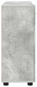 Széf fiókkal tárolóval Beton szürke 88.5 x 30.5 x 73 cm Faanyag