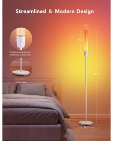 Govee - LED Dimmelhető állólámpa CYLINDER SMART RGBICWW 2200-6500K