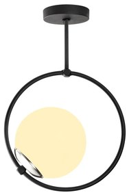 Fekete függőlámpa üveg búrával Chandelier – Opviq lights