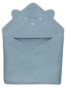 Lionelo - Gyermek muszlin kapucnis törölköző Grey Sky