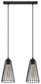 Csillár zsinóron TORRI 2xE27/15W/230V fekete