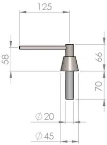 Mosdószappan adagoló, fényes rozsdamentes acél