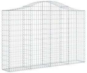 5 db íves horganyzott vas gabion kosár 200x30x120/140 cm