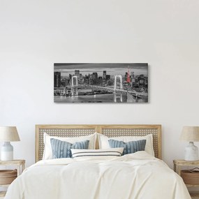 Kép - Nagyváros piros toronnyal (120x50 cm)