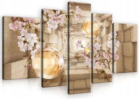 Vászonkép Virágok Alagút 5 Részes Nagy Vászon Fal Nappali Hálószoba 170x100