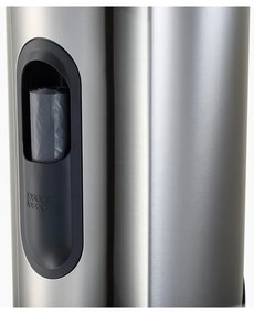 Fényes ezüstszínű rozsdamentes acél pedálos szemetes 10 l Arc – Joseph Joseph