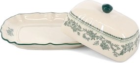 Zöld-elefántcsont színű porcelán vajtartó Cyril – S|P Collection