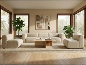 Fekete bársony kanapé 319 cm Ekahi – Makamii