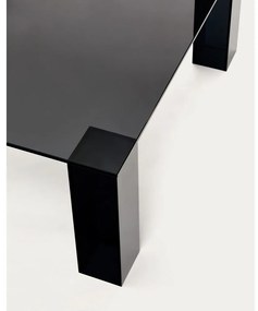 Sötétszürke üveg dohányzóasztal 85x85 cm Adularia – Kave Home