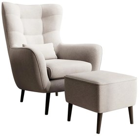 Fotel lábtartóval Veneza VZ1  (krém + fekete). 1098941