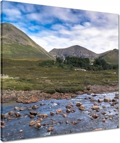 Vászonkép 50x50 Hegyek a folyó mögött