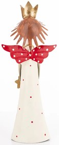 Dekor figura Angyal többszínű fém 34x12.5x6cm