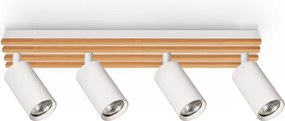 Brilagi - SELE WOOD ACOUSTIC 4xGU10/30W/230V spotlámpa, fehér/fa