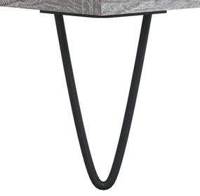 szürke sonoma színű szerelt fa hanglemezszekrény 100x38x48 cm