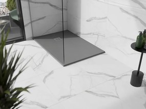 Mexen Stone+ 120 x 100 cm-es, szürke-beton hatású, téglalap alakú kompozit zuhanytálca - 44611012