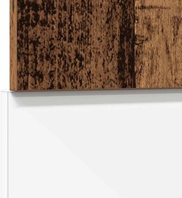 antik fa színű szerelt fa mosogatógép-panel 60 x 1,5 x 67 cm