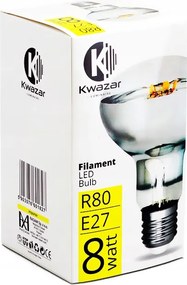 Led izzó E27 Filament 8W Reflektor R80 meleg szín