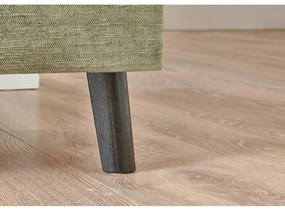 Zöld kárpitozott ágyneműtartós egyszemélyes ágy 120x200 cm Kiruna – Meise Möbel
