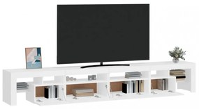fehér TV-szekrény LED-lámpákkal 260x36,5x40 cm