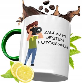Zöld Bögre Fotósnak Születésnapi Ajándék Fényképes Nyomtatással