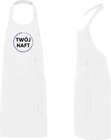 Konyhai Kötény Vendéglátóipari Védőkötény Hímzett Logóval Fehér