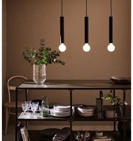 Markslöjd 108262 - Csillár zsinóron SENCILLO 3xE27/40W/230V fekete