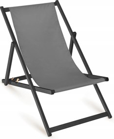 Strapabíró Fa Napozóágy Szürke Összecsukható Kerti Napozóágy Ajándék