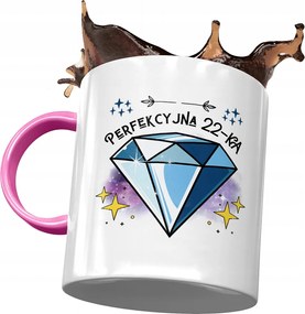Rózsaszín Bögre Születésnapra 22 22. 22. Ajándék Nyomtatott Fotóval