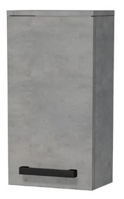 Alacsony fürdőszobai szekrény fekete fogantyúval SAT Cube Way 32,5x63x20 cm betonszőnyeg CUBE3CH32BE