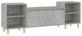 betonszürke szerelt fa TV-szekrény 160x35x55 cm