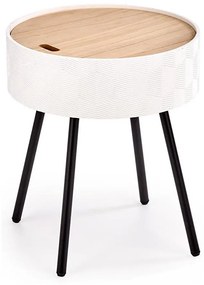 Kávésasztal AURA 45x38 cm fehér/fekete/bézs