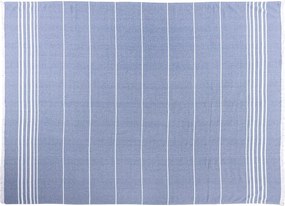 Kék pamut takaró 150x200 cm Solene – Tiseco Home Studio