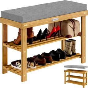 Casaria® Cipőtartó 70x33x48 cm - akác