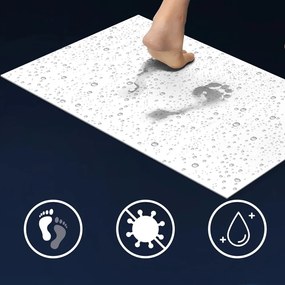 Világosszürke fürdőszobai kilépő 50x120 cm Splash – douceur d'intérieur