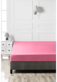 Rózsaszín gumis pamut lepedő 140x200 cm – Mijolnir