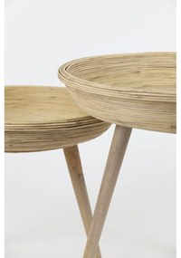 Rattan kerek tárolóasztal szett 2 db-os ø 56 cm Colon – Light &amp; Living