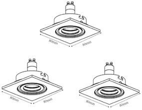 Lucide 11002/15/12 - KÉSZLET 3x LED Függesztett mennyezeti lámpa FOCUS 1xGU10/5W/230V króm