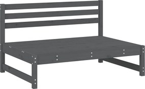 vidaXL szürke kerti tömör fenyőfa középső kanapé 120 x 80 cm